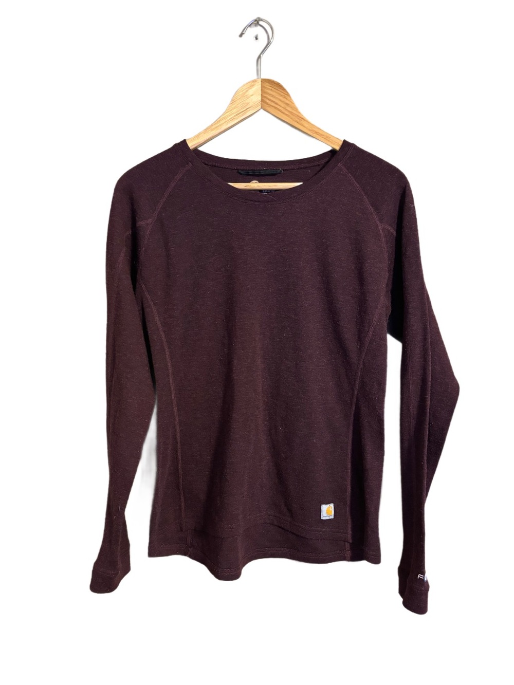 Carhartt Women's Long Sleeve Crewneck Pullover Maroon Size L 12/14